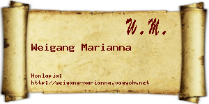 Weigang Marianna névjegykártya